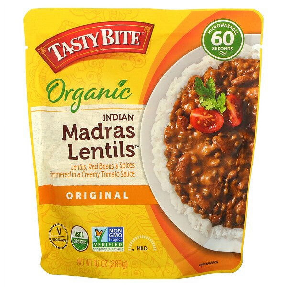Tasty Bite, Organic Indian Madras Lentils, Original, Mild, 10 oz Pack of 3