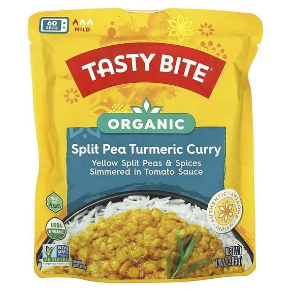 Tasty Bite Organic Split Pea Turmeric Curry 10 oz (285 g) Pack of 4