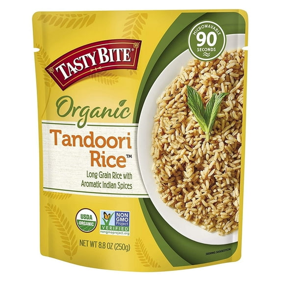 Tasty Bite Organic Tandoori Rice - 8.8 oz Pack of 4