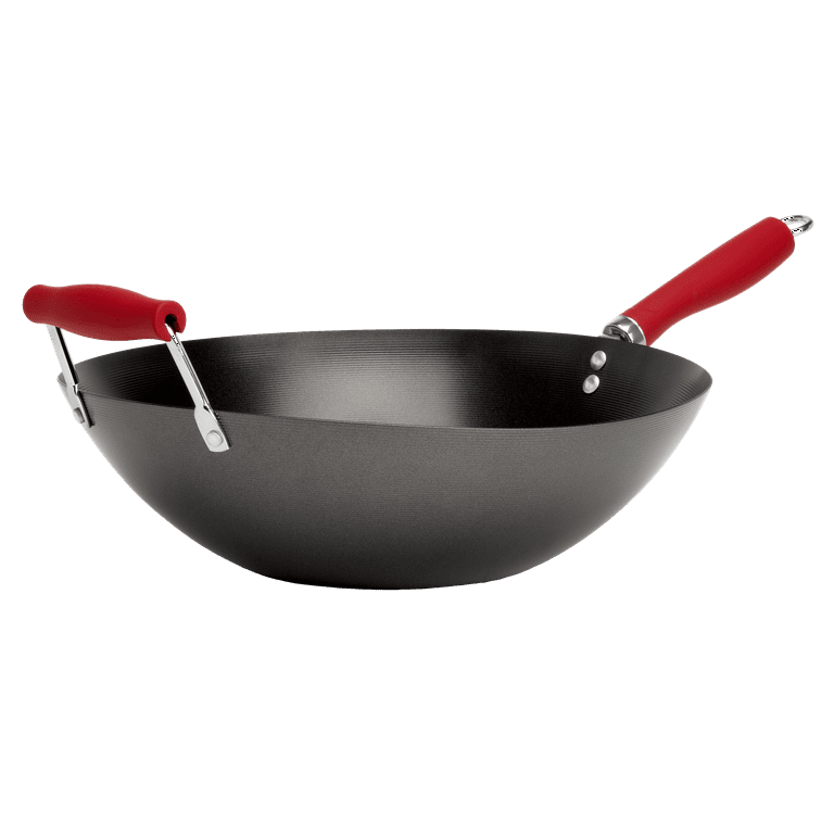 LEITAO Carbon Steel Wok Pan, 14 Piece Woks & Stir-Fry Pans Set