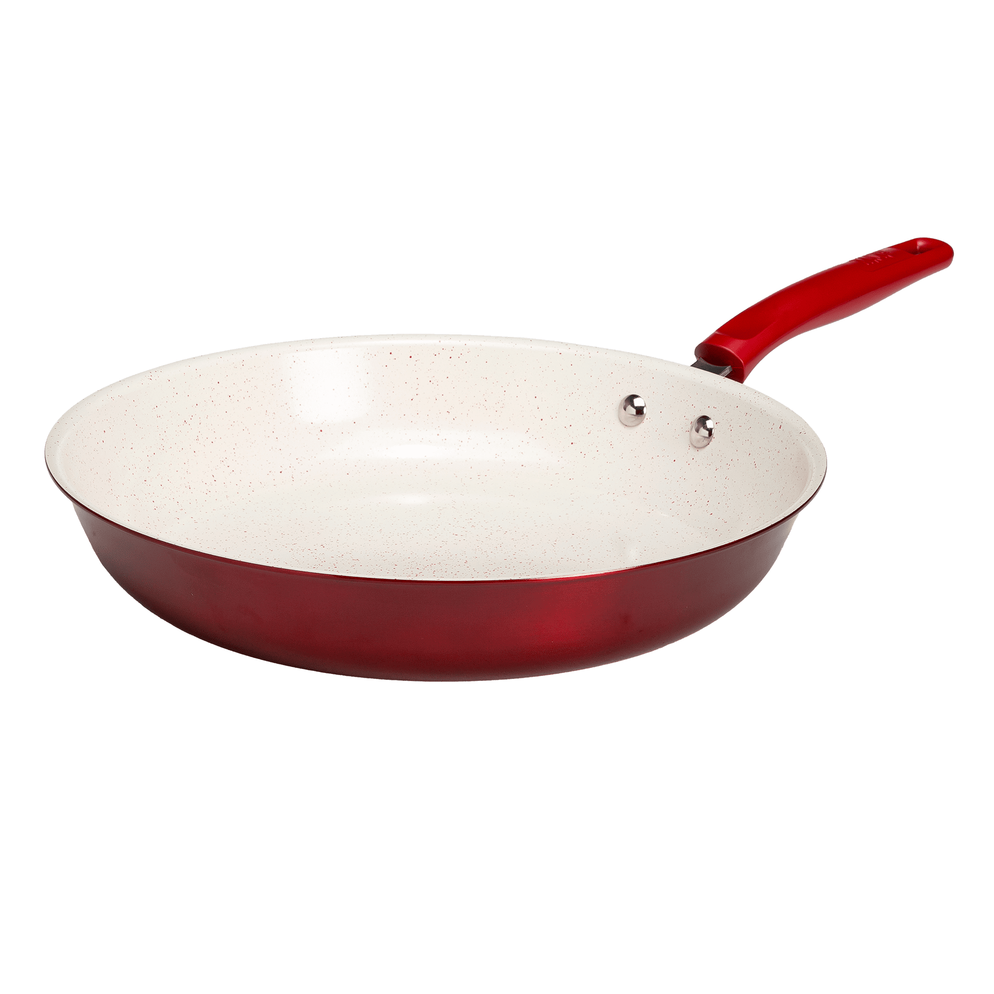 Tasty Ceramic Titanium Reinforced Non-Stick Fry Pan, Red, 12