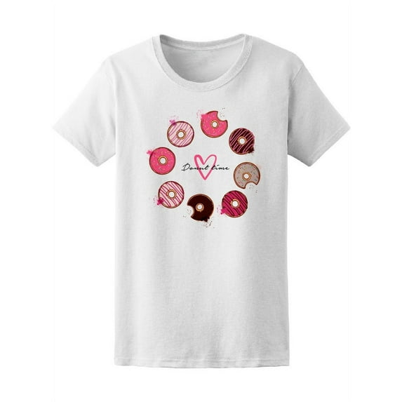 Tasty Colorful Donut Time T-Shirt Women -Image by Shutterstock, Female XX-Large
