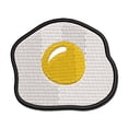 thumbnail image 1 of Tasty Fried Egg Breakfast Food Applique Multi-Color Embroidered Hook & Loop Patch - 2.5 Inch Small, 1 of 5