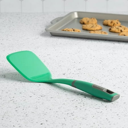 Tasty Heat Resistant Nylon Solid Turner Spatula, 3.75" Width, Green