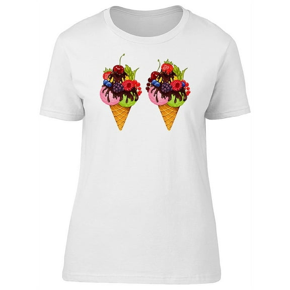 Tasty Ice Cream With Cherries Tee Women's -Image by Shutterstock