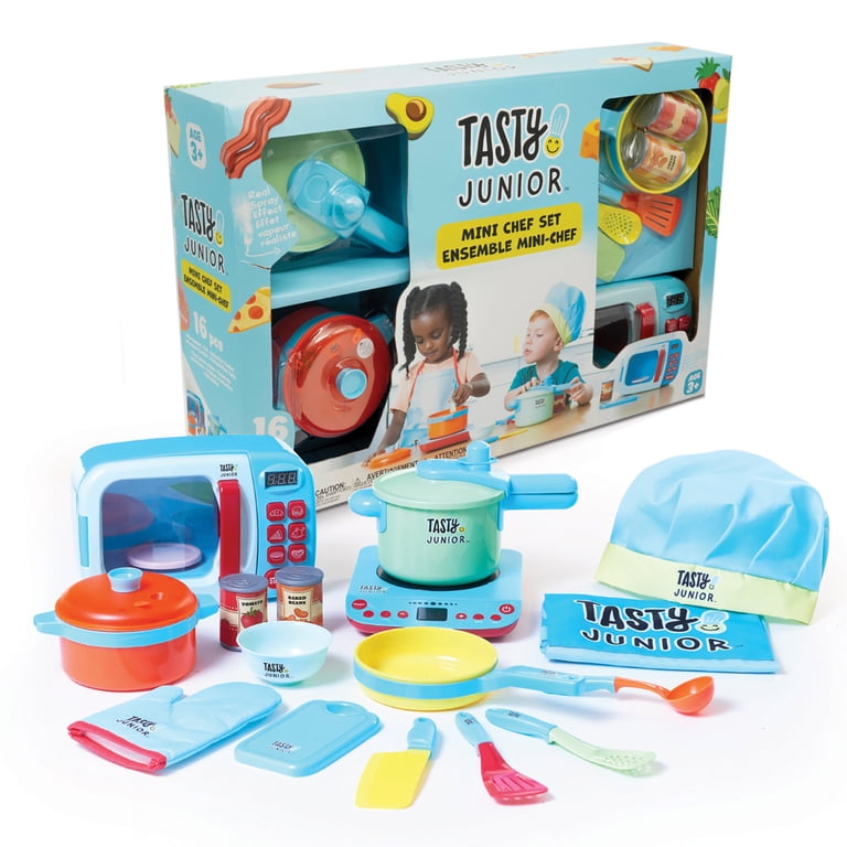Tasty Jr - Pretend Play 16-Piece Mini Chef Playset Toy w/ Lights