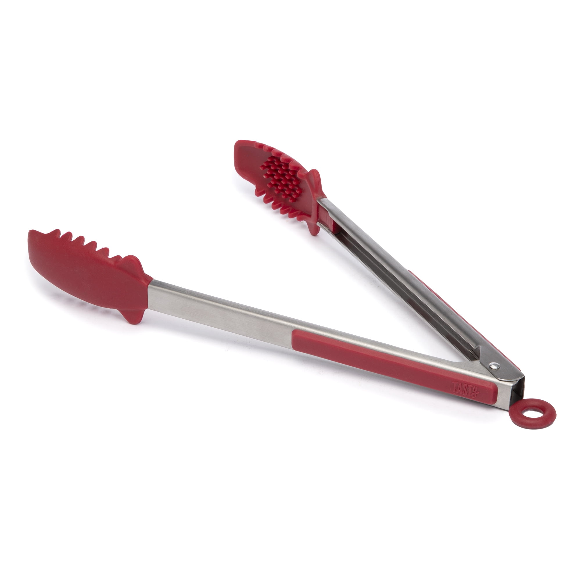 Platinum Silicone Tongs, Red