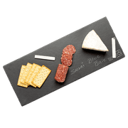 Tasty Natural Slate Cheese Board and Charcuterie Board Tray with Chalk, 18" x 7"