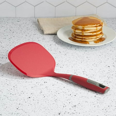 Tasty Nylon Heat Resistant Jumbo Turner Spatula, 6.25", Red