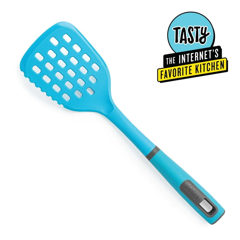 Debra's Kitchen Made in USA heat resistant Slotted Turner Spatula, 13inch,  Teal, 14DK105
