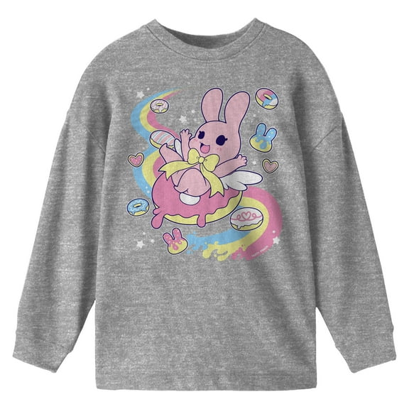 Tasty Peach Chirii Rainbow River Crew Neck Long Sleeve Athletic Heather Men's Tee