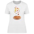 thumbnail image 1 of Tasty Pizza Ingredients Falling T-Shirt Women -Image by Shutterstock, Female x-Large, 1 of 2
