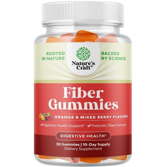 Tasty Prebiotic Fiber Gummies for Adults - High Fiber Supplement Gummies Vitamins for Adults with Prebiotic Soluble Chicory Root for Immunity and Digestive Support - Non GMO Vegan Halal 30 Count