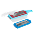 thumbnail image 1 of Tasty Stainless Steel Kitchen Grater and Zester with Base, Switchable Coarse and Fine Blades, Blue, 1 of 8