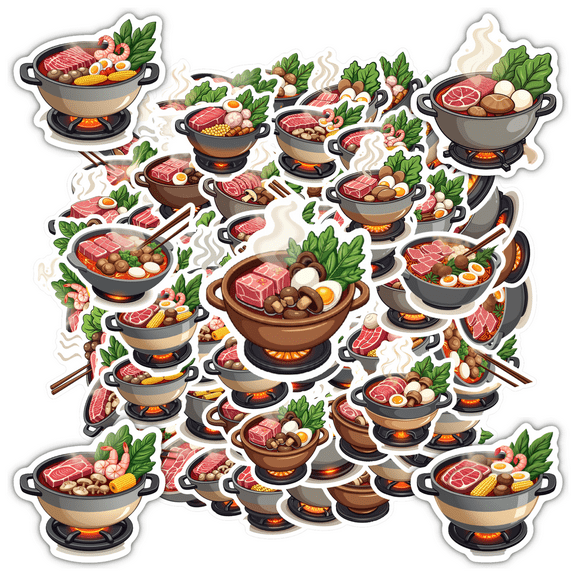 Tasty Stickers Stationery Sticker Delicious Food DIY Stickers for Luggage Fridge Phone Laptop