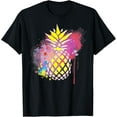 thumbnail image 1 of Tasty Summer Pineapple Colorful Classic Retro 80's Summer T-Shirt, 1 of 5