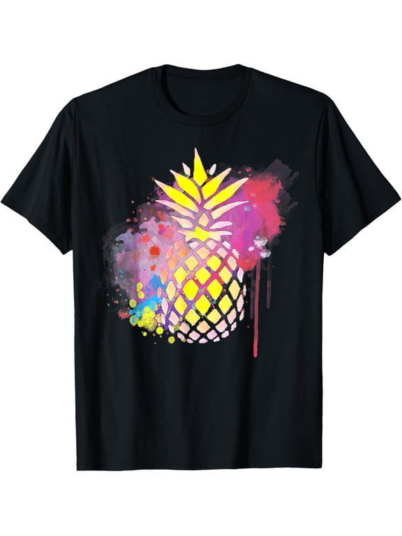 Tasty Summer Pineapple Colorful Classic Retro 80's Summer T-Shirt