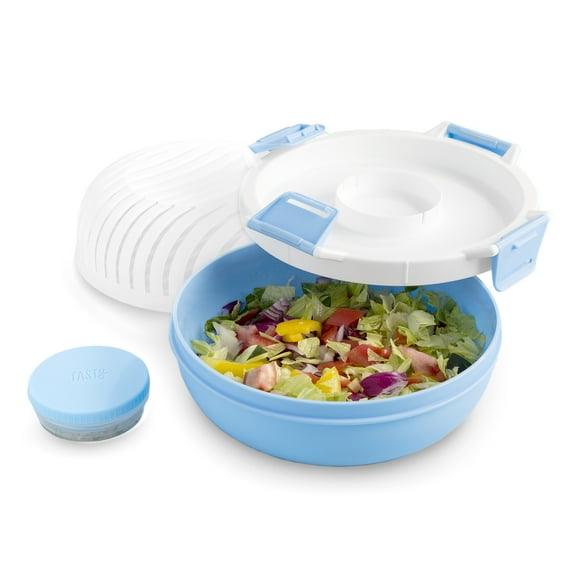 Tasty The Salad Boss Salad Chopper Colander Bowl, Light Blue
