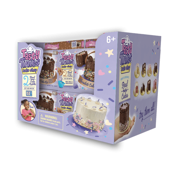 Tasty Tinies Bake Shop Cake Mix Kits- Contains Cake and Frosting Mix and Miniature Baking Tools