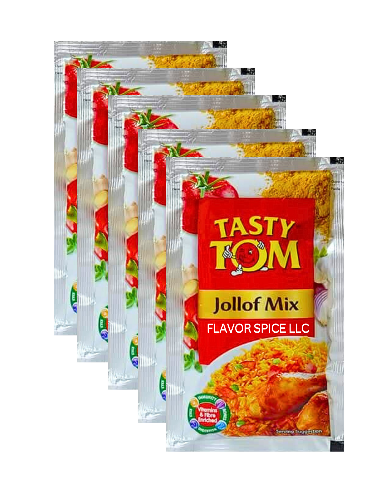 Tasty Tom Tomato Paste Jollof Seasoning Mix 70g ( 1 ROLL PACK OF 5