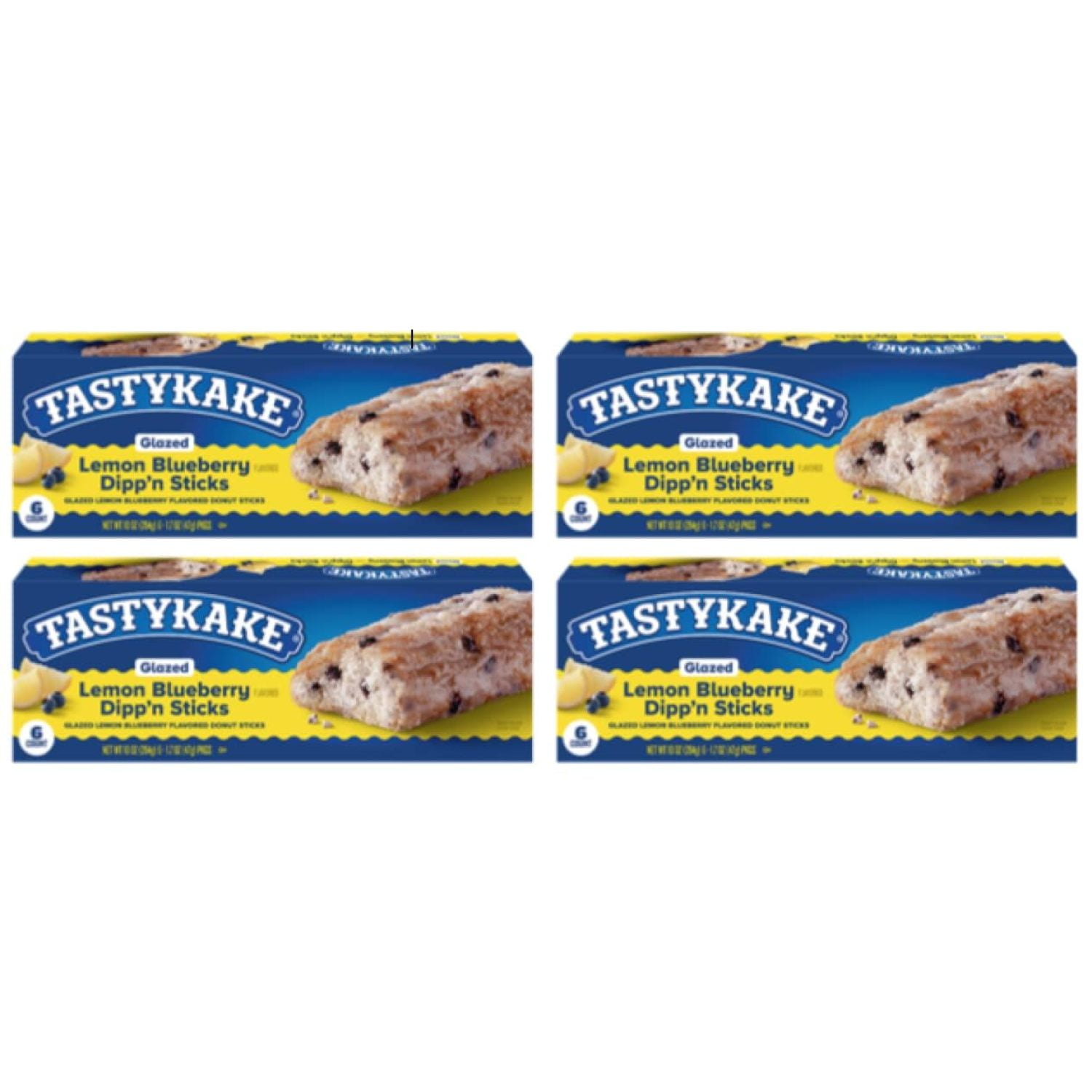 TastyKake Glazed Lemon Blueberry Dipp&amp;#39;n Sticks - 4 Pack - Walmart.com