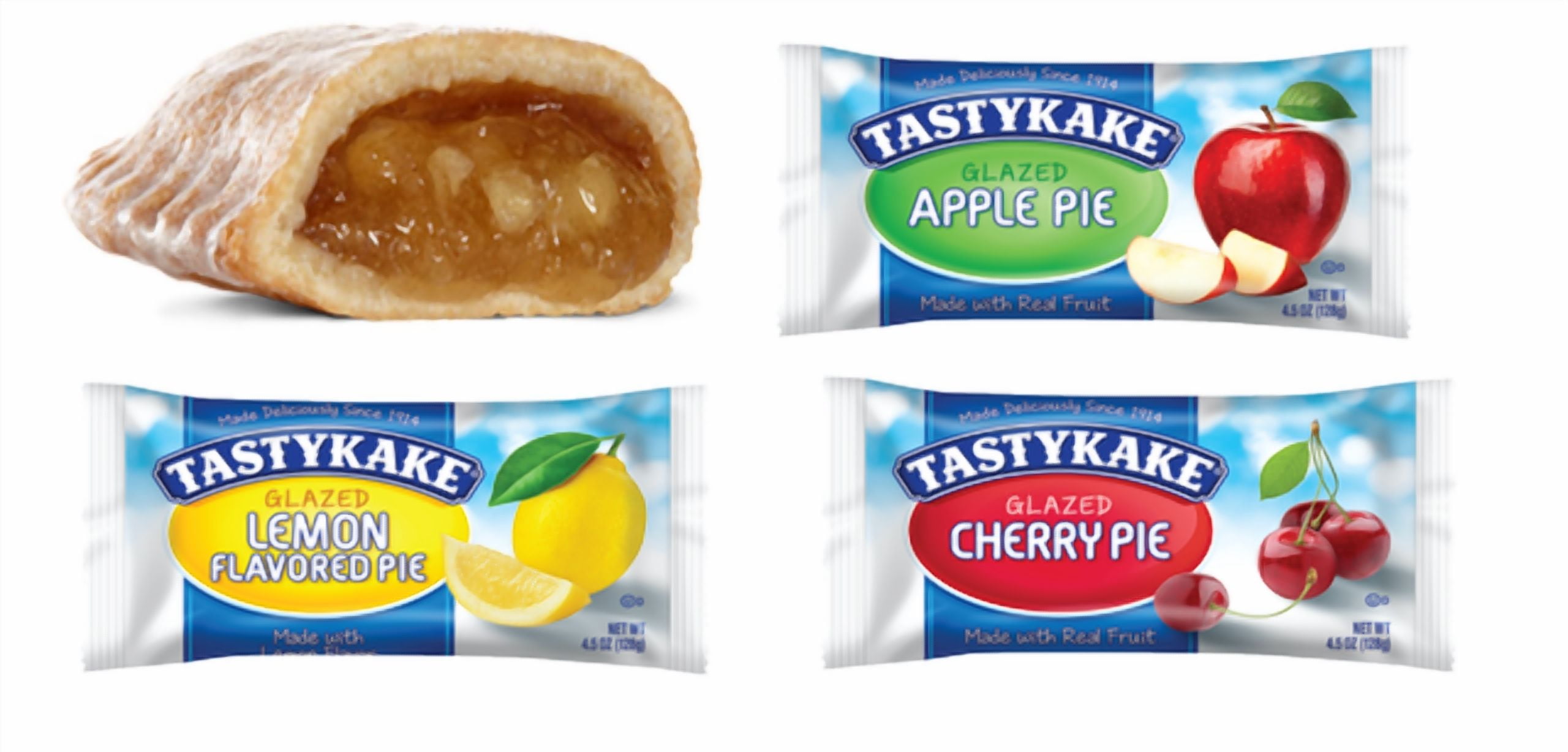 TastyKake Baked Pies Snack - Glazed Apple, Cherry & Lemon Variety