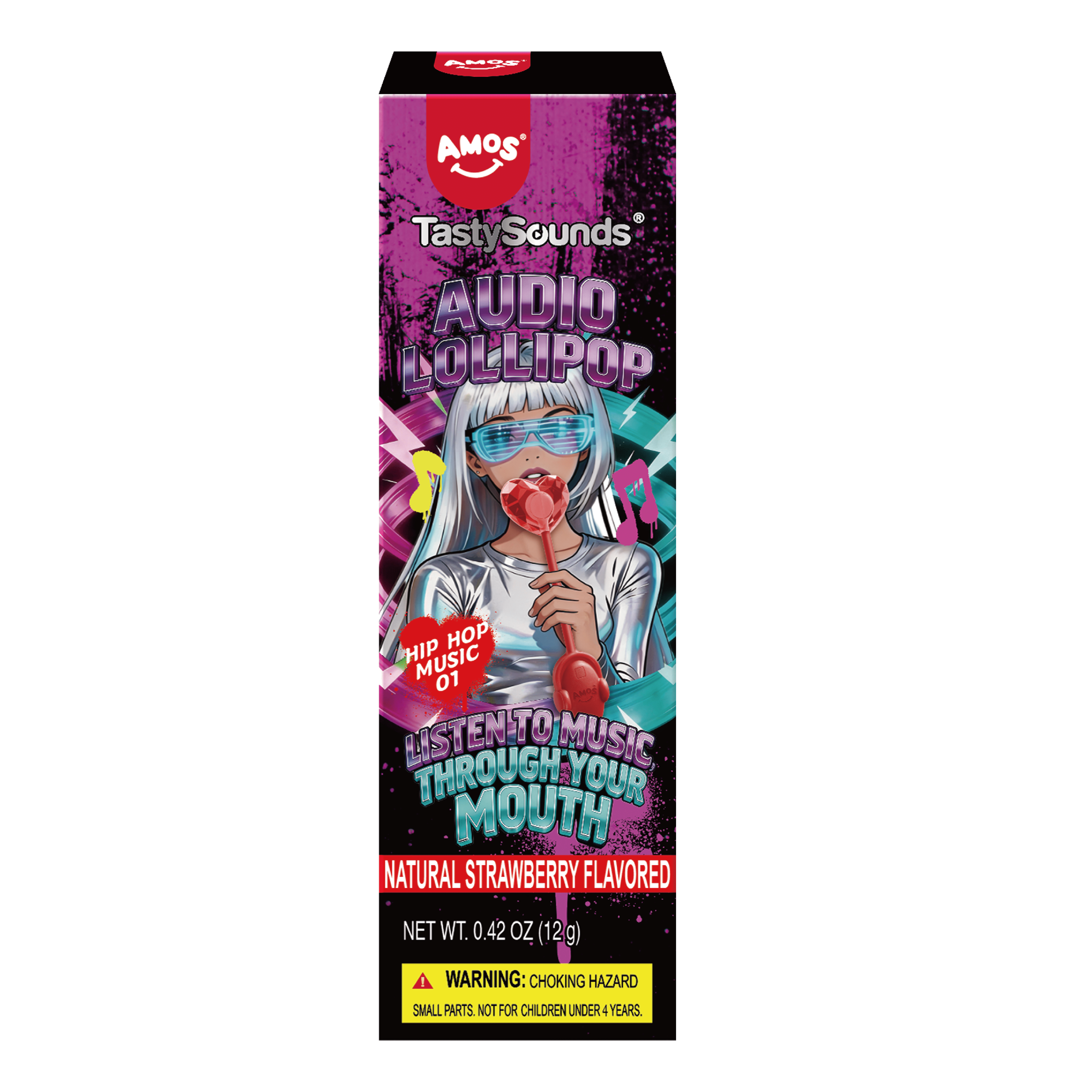 TastySounds Audio Lollipop-Strawberry 0.42oz