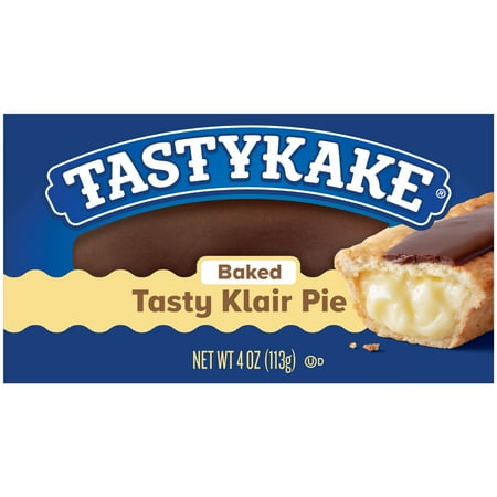 Tastykake Baked Tasty Klair, Chocolate Iced Pie, 4 ounces