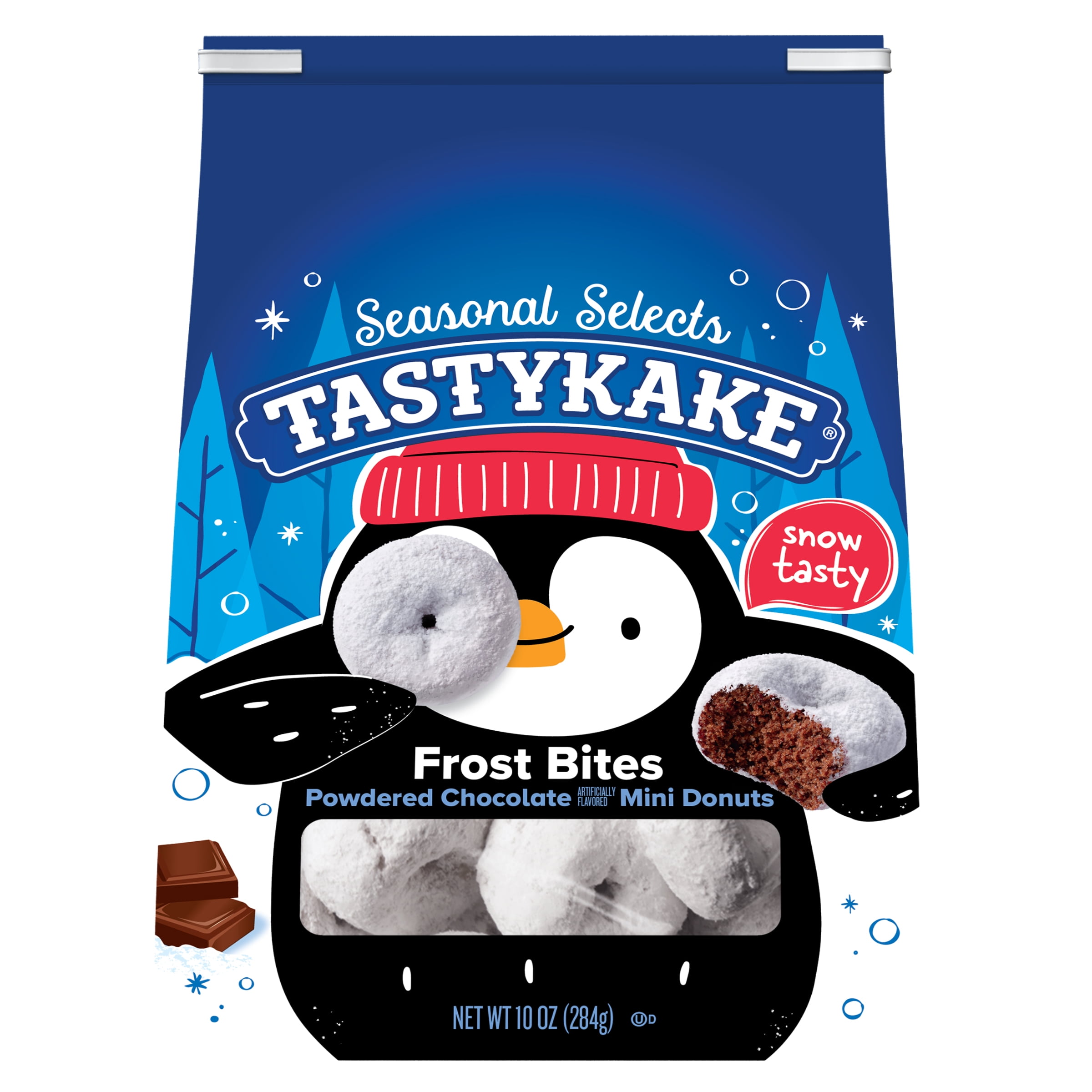 Tastykake Black & White Mini Donuts, Chocolate Flavored Powered