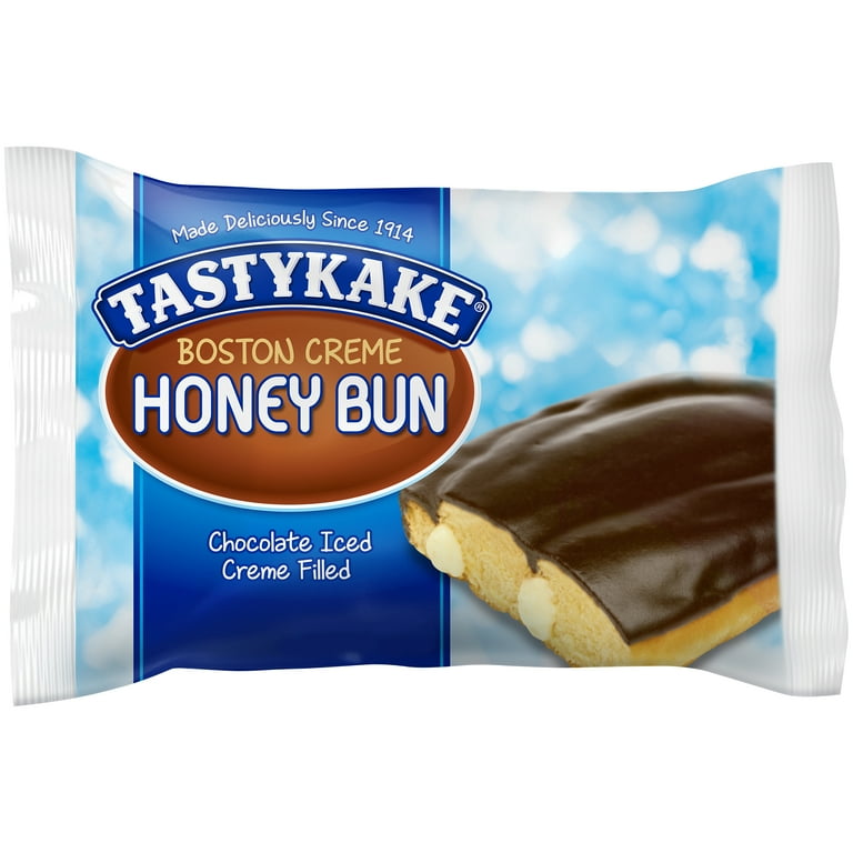 Tastykake Boston Creme Honey Bun, Individually Wrapped