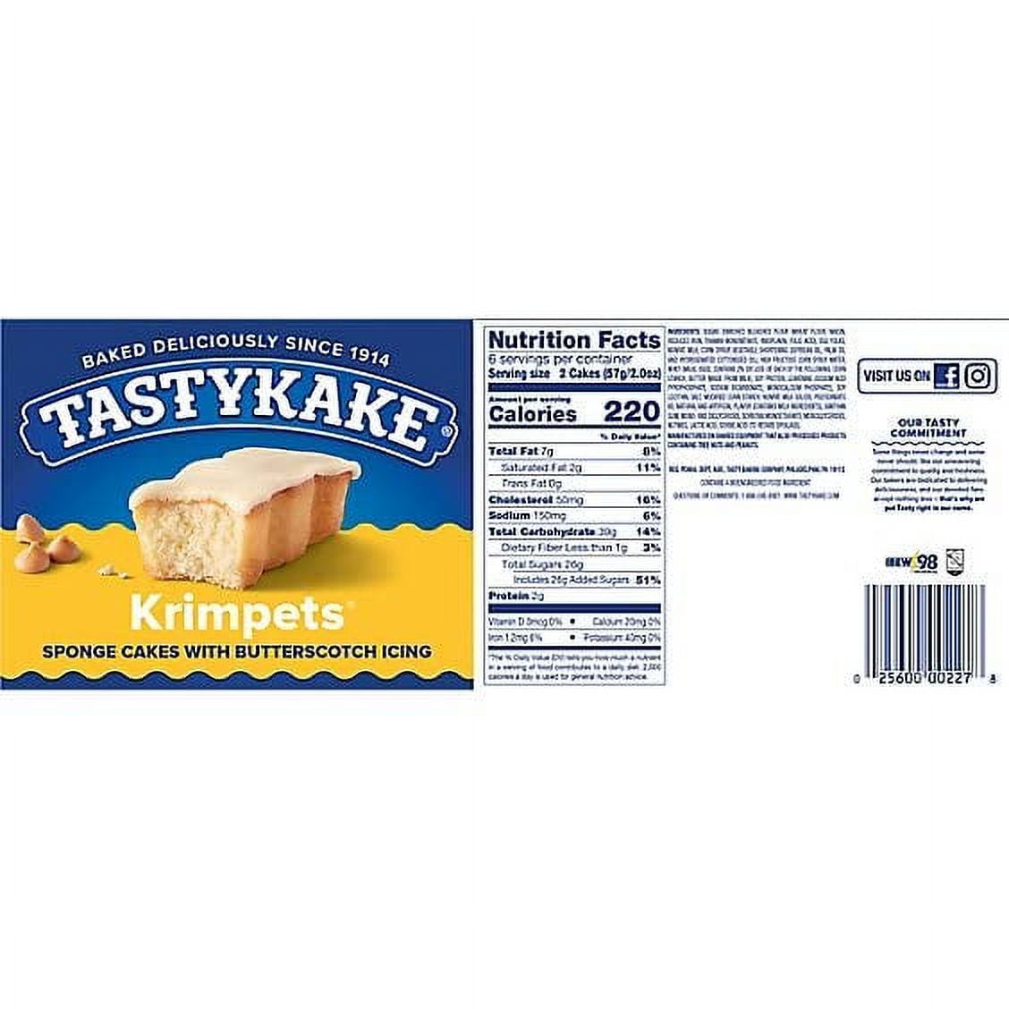 Tastykake Butterscotch Krimpets 4 Boxes