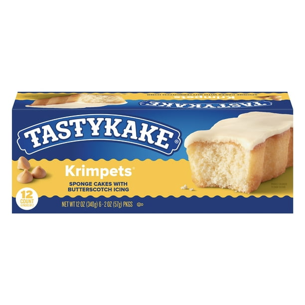 Tastykake Butterscotch Krimpets, Butterscotch Icing, Snack Cakes, 12 oz