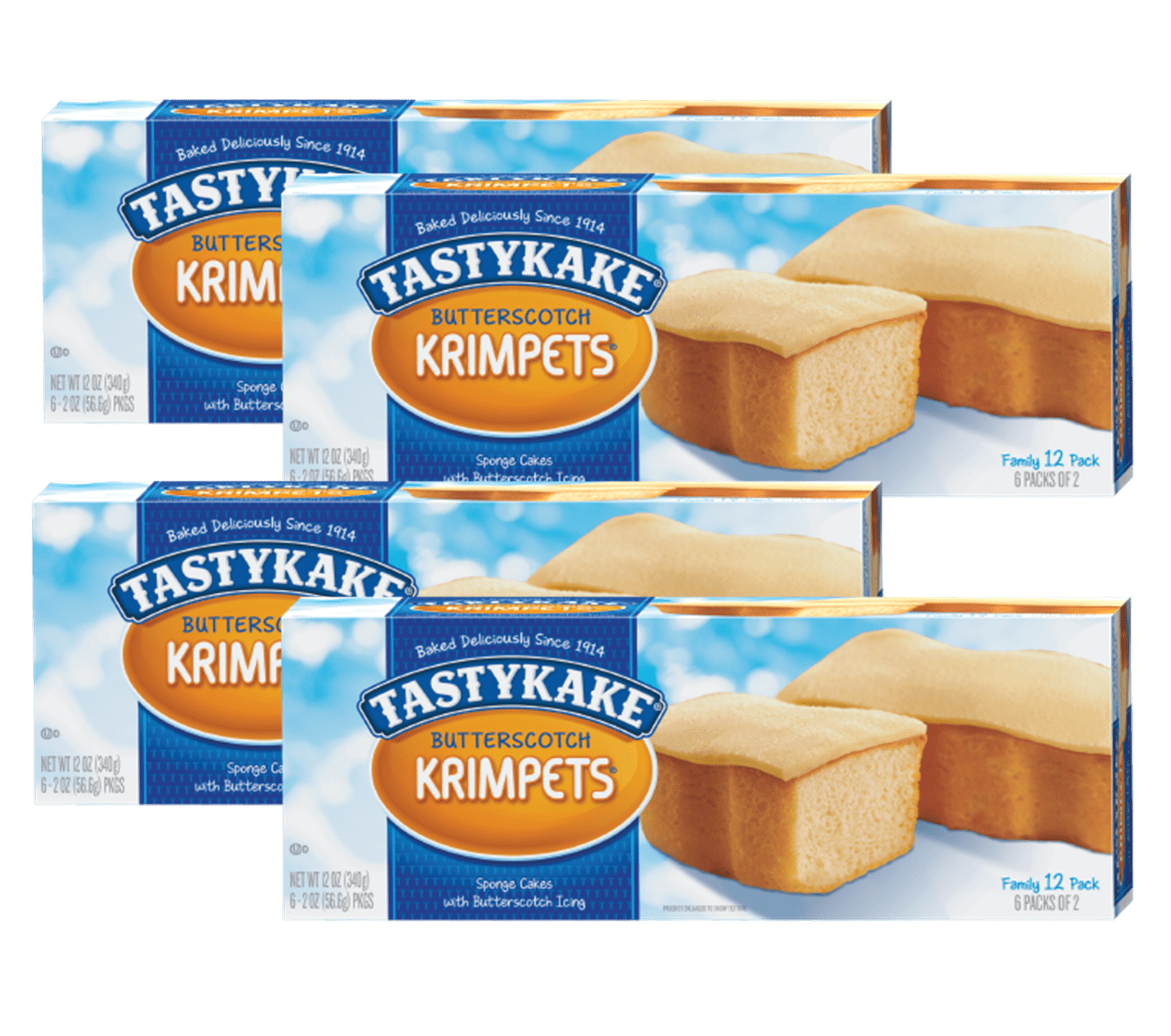 Tastykake Butterscotch Krimpets Family Size 12 Count, 4Pack
