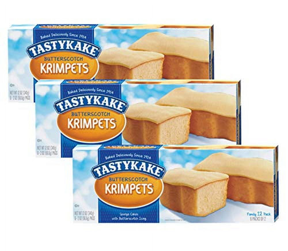 Tastykake Butterscotch Krimpets Family Size 12 Pack, 3 Boxes