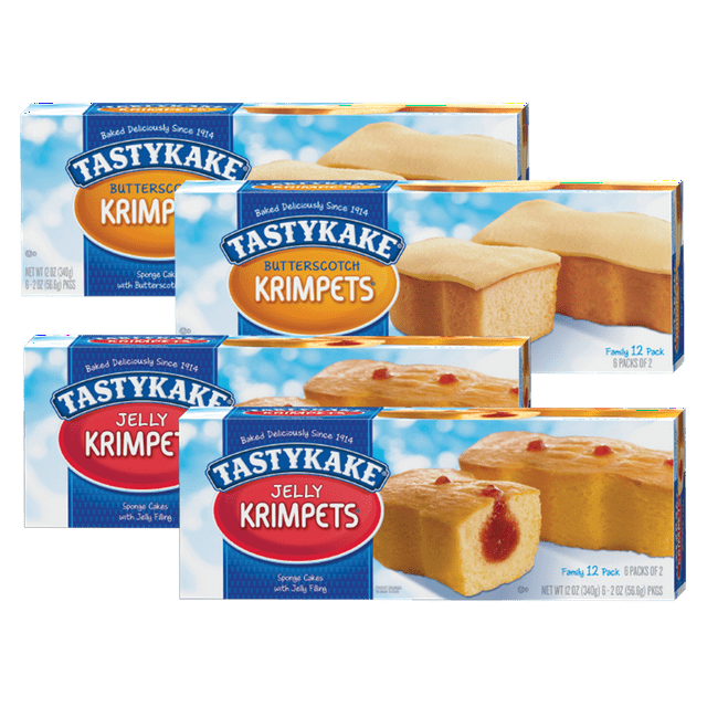 Tastykake Butterscotch and Jelly Krimpets Family Size Variety 4 Pack
