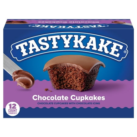 Tastykake Chocolate Cupkakes, 12 Count, 6 Packs of 2 Chocolate Cupcakes
