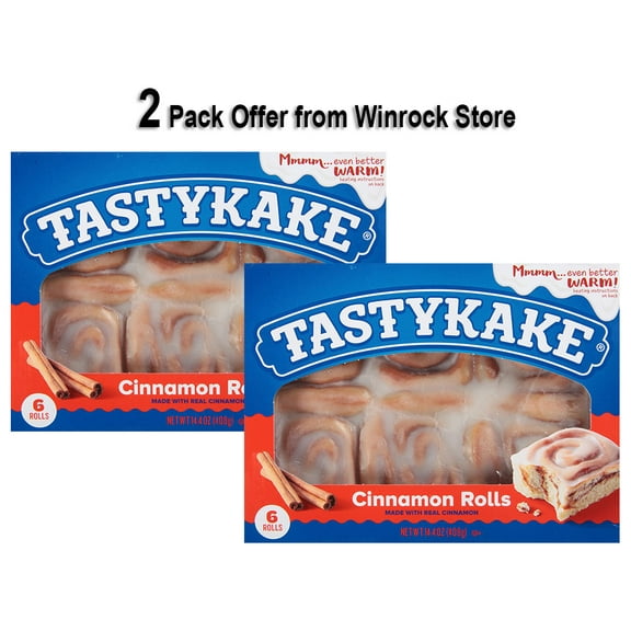 Tastykake Cinnamon Rolls, 6 Count, 14.4 oz (2 Pack) Offer from Winrock Store