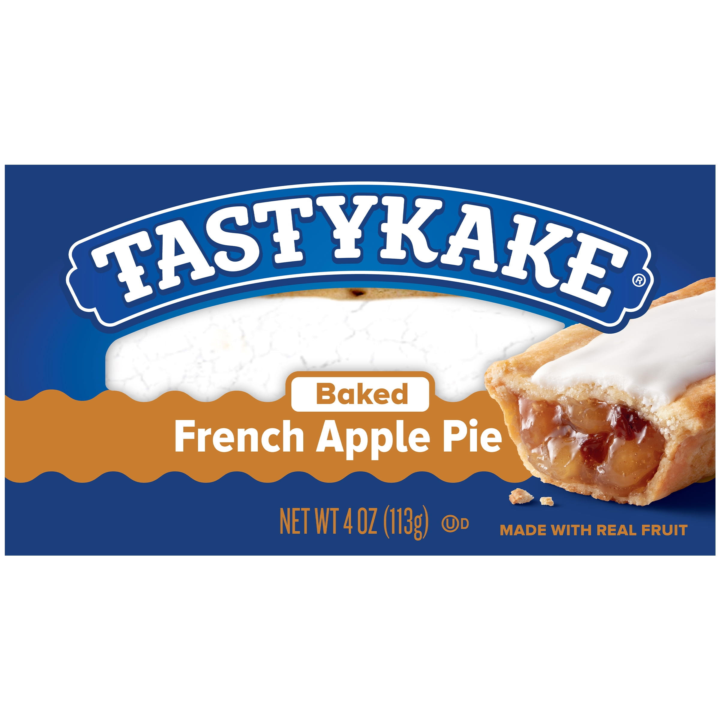 Tastykake French Apple Baked Pie with icing, 4 oz (113g)