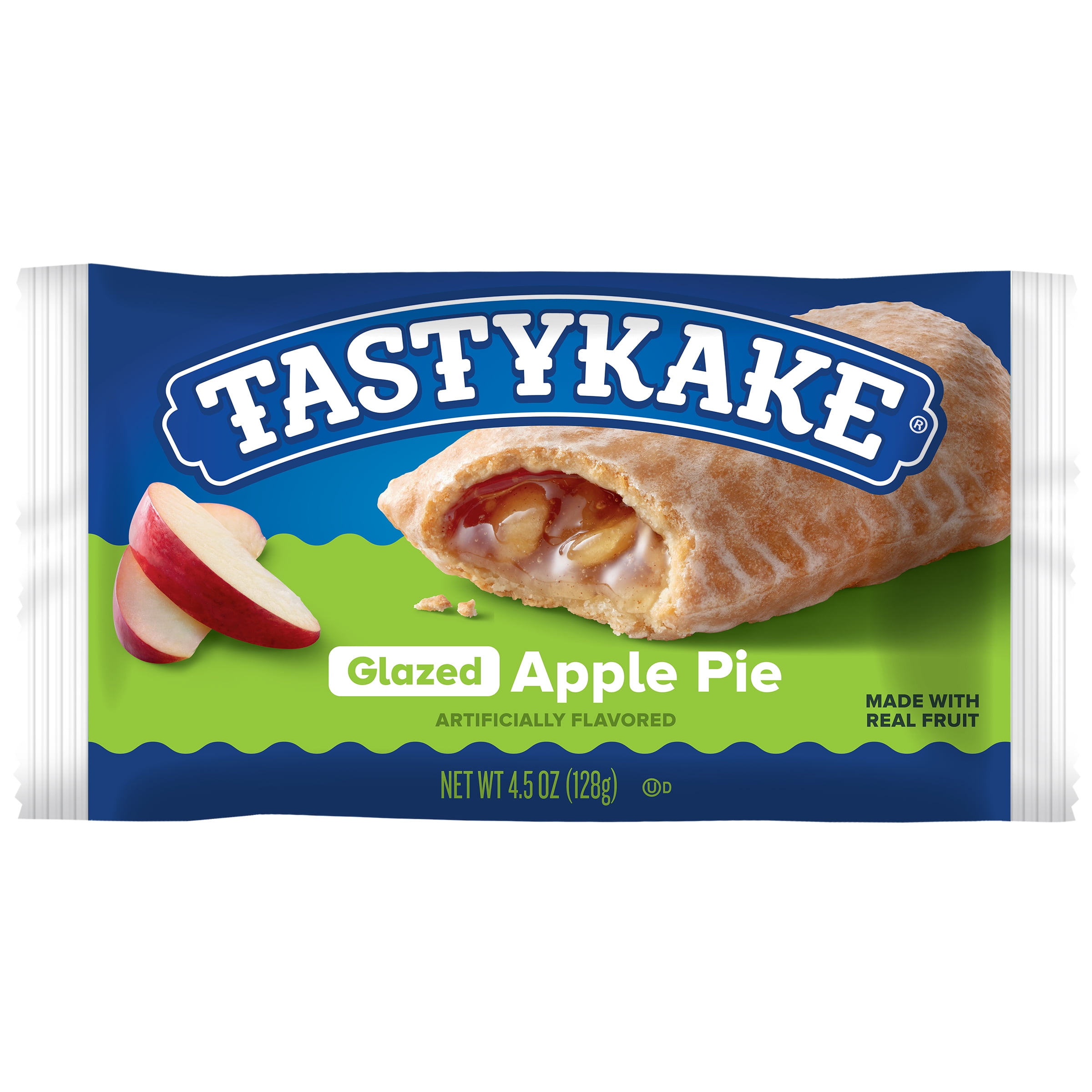 Tastykake Glazed Apple Pie, Individually Wrapped Snack Pie, 4.5 oz