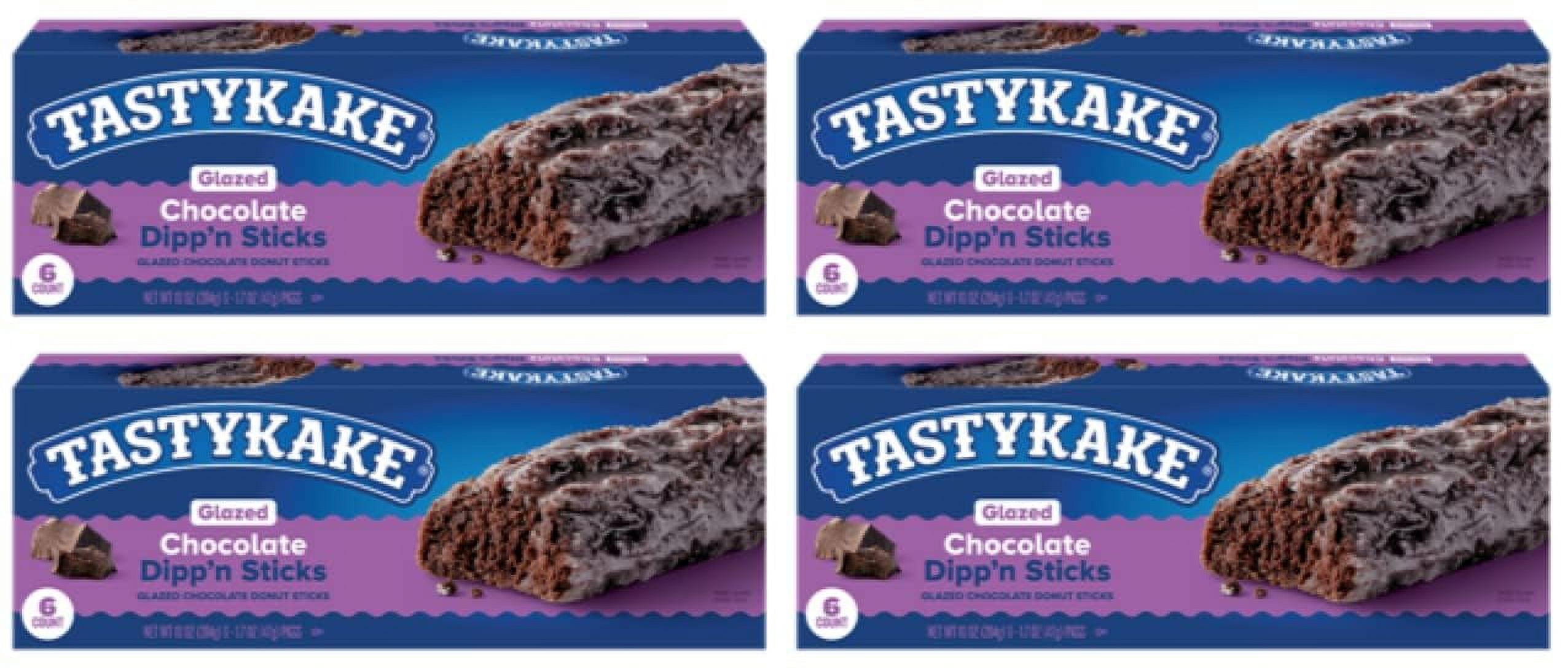 Tastykake Glazed Chocolate Dipp'n Sticks 4 Pack, Chocolate Muffins