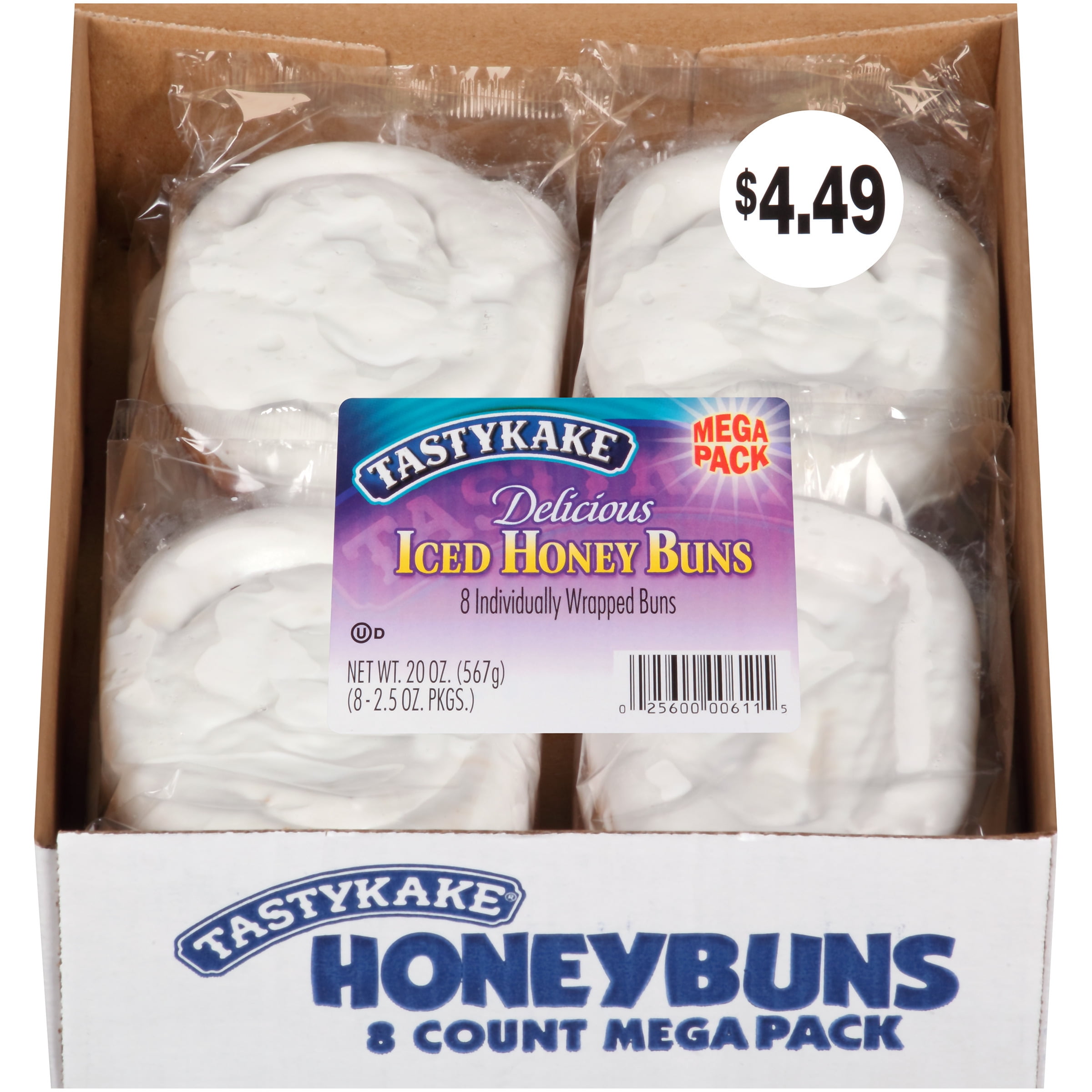 Mrs. Freshley's Individually Wrapped Iced Honey Bun 4 oz. - 54/Case