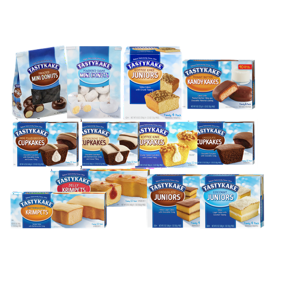Tastykake Krimpets, Cupcakes, Peanut Butter Kandykakes, Juniors and Mini Donuts Variety 12-Pack