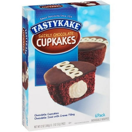 Tastykake Swirly Chocolate Cupcakes, 12 oz (6 count)