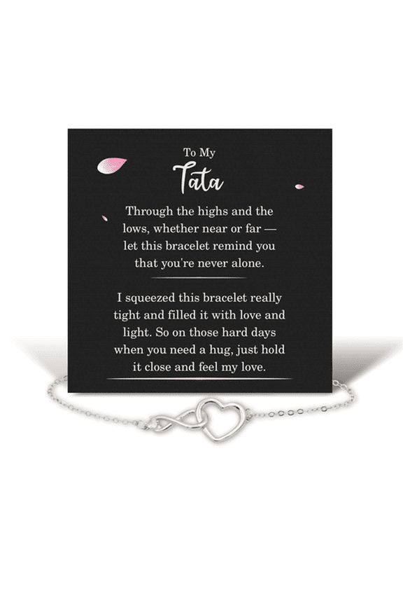 Tata Bracelet  Infinity Heart Bracelet with Message Card