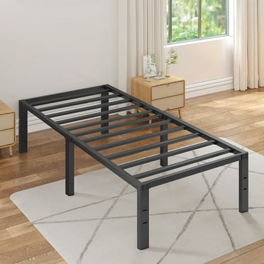 Tatago 16 inch Heavy Duty Twin Bed Frame with Storage, 3000 lbs Max Weight Capacity Metal Platform, No Box Spring Needed