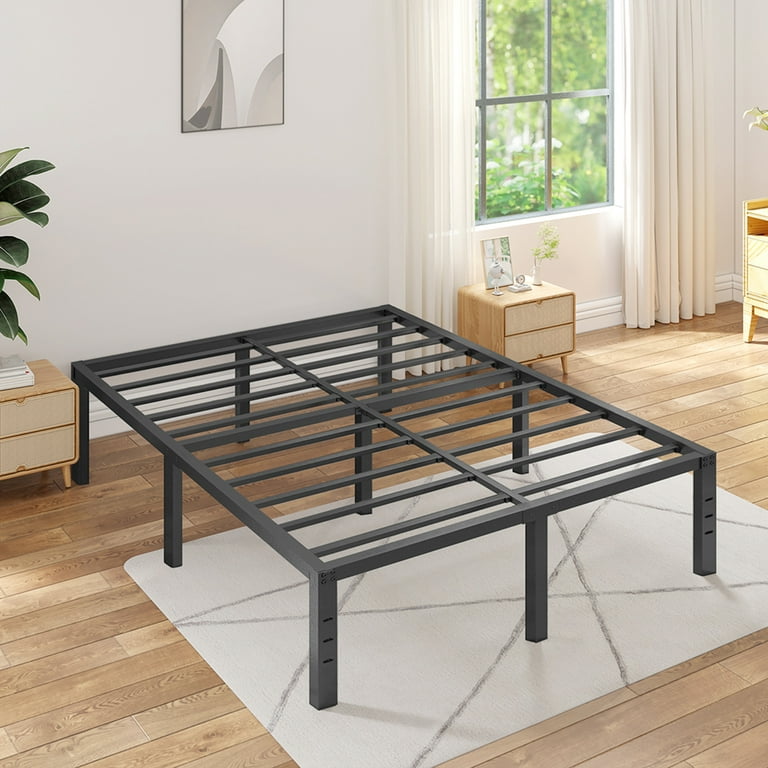 Tatago 18 Inch (H) Heavy Duty Queen Metal Bed Frame, 3500 lbs Capacity  Metal Platform Bed frames Queen Size, Sturdy Steel Mattress Foundation with  Storage, Non-Slip, No Noise No Box Spring Needed 