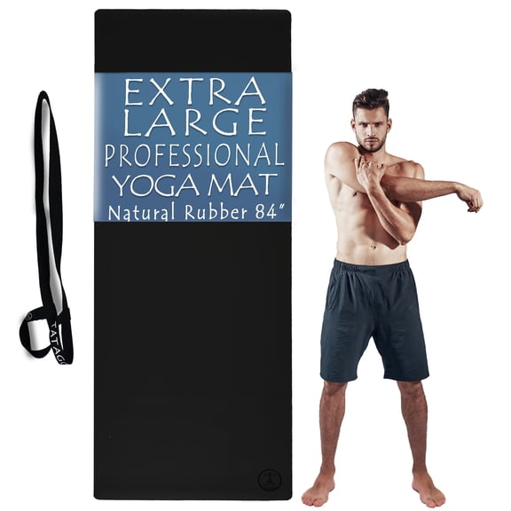 Tatago Yoga Mat Extra Large Natural Rubber Non-Slip 84 x 30 Inch