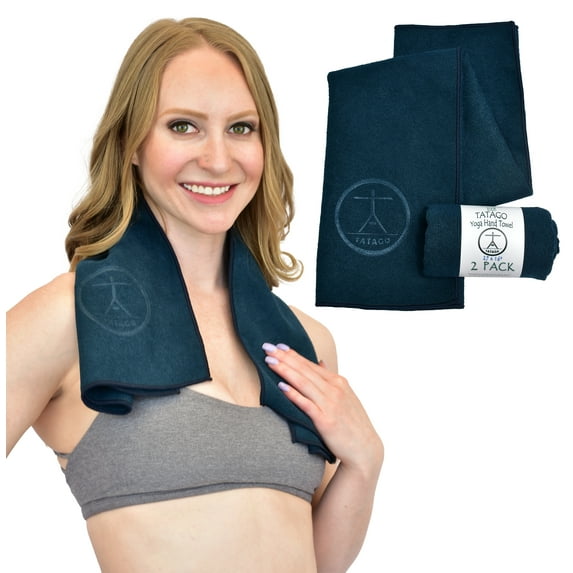 Tatago Sweat Towels for Gym or Hot Yoga Cooling Towel-2 Pack (27x16")