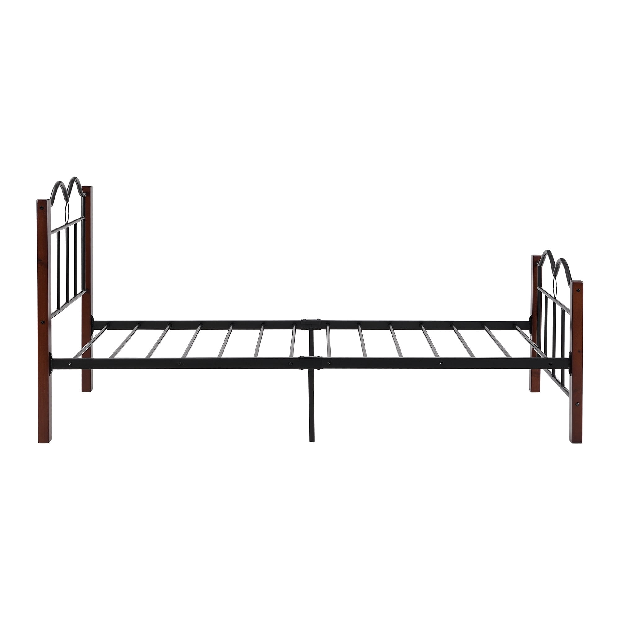 Tatahance Metal Twin Platform Bed Brown