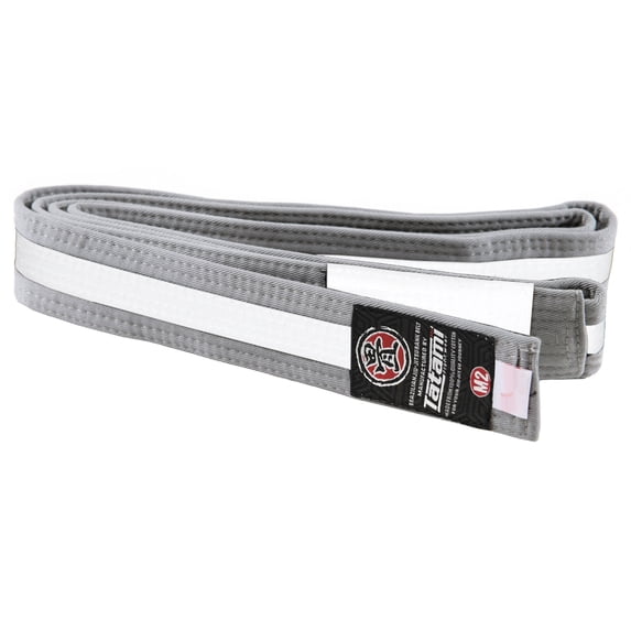 Tatami Fightwear Kid's IBJJF Rank Belt - M2 - Gray/White